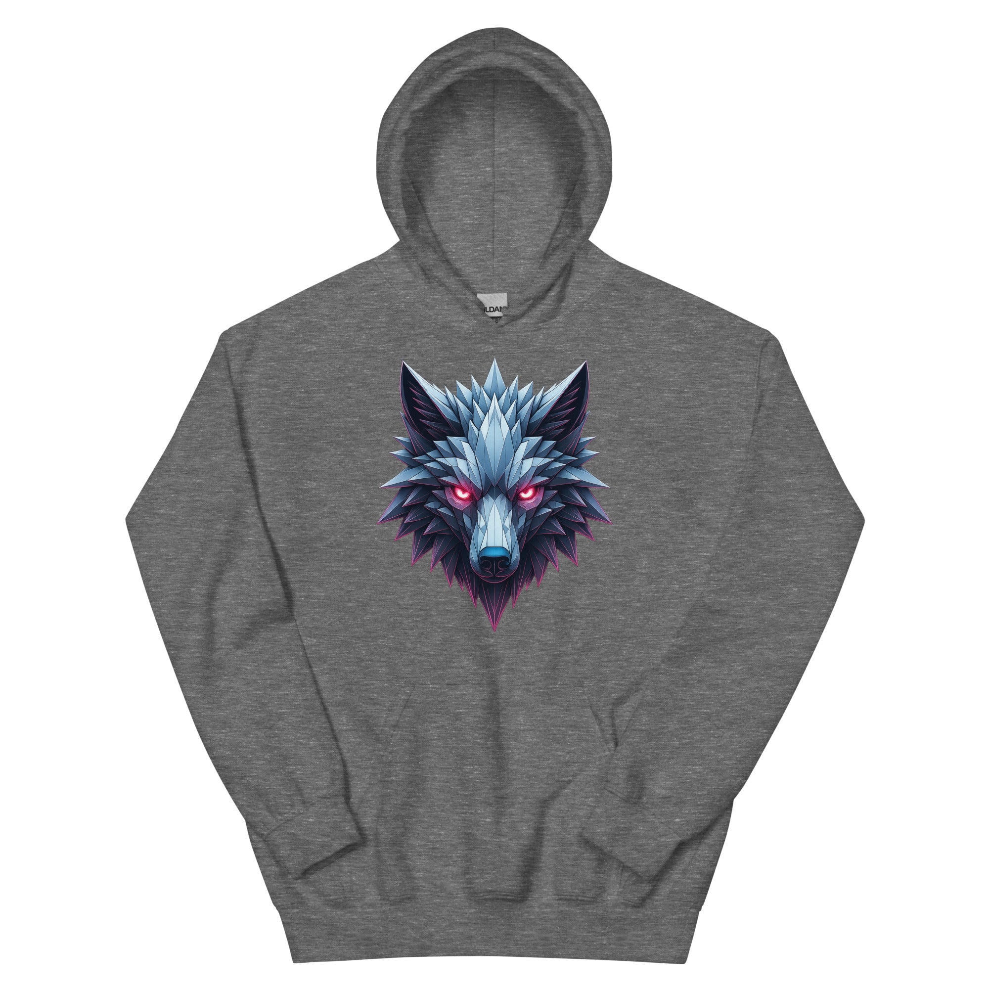 Graphite Chrome Apex Wolf Hoodie with icy chrome wolf head design.